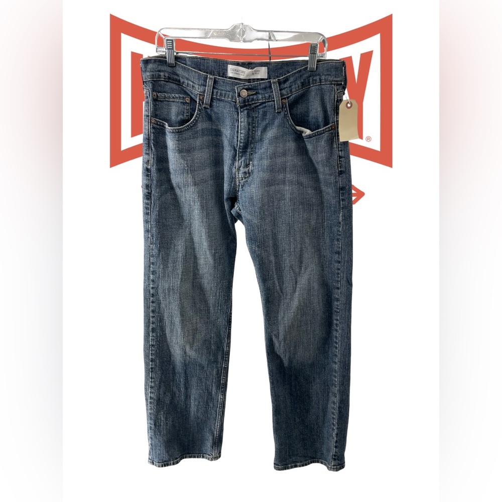 Signature Dark Blue Straight Jeans